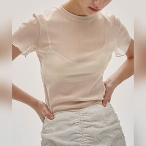 RD STYLE SECOND SKIN SHEER TEE NWT